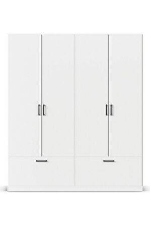 Alev Giyinme Dolabı - Çok Amaçlı Dolap - Gardırop 180 Cm-4 Kapaklı-2 Çekmeceli