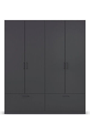 Alev Giyinme Dolabı - Çok Amaçlı Dolap - Gardırop 180 Cm-4 Kapaklı-2 Çekmeceli