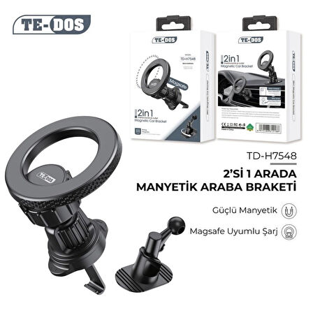 Te-Dos Magnetik Araç İçi Telefon Tutucu TD-H7548