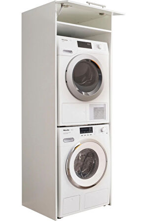 Hane Banyo Dolabı-Çok Amaçlı-Çamaşır Makinesi Dolabı Beyaz
