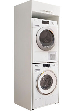 Hane Banyo Dolabı-Çok Amaçlı-Çamaşır Makinesi Dolabı Beyaz