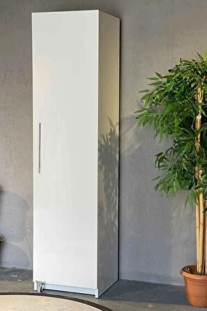 Hibe Çok Amaçlı 90 Derece Açılabilir 2 Kapaklı Kiler Erzak Mutfak Dolabı-45 cm