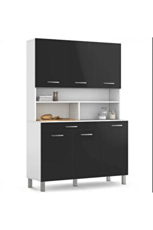 Liebe Çok Amaçlı Dolap-Mikrodalga-Erzak-Airfryer-Mutfak-Kiler Dolabı-Kahve Köşesi-Beyaz-120CM