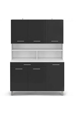 Liebe Çok Amaçlı Dolap-Mikrodalga-Erzak-Airfryer-Mutfak-Kiler Dolabı-Kahve Köşesi-Beyaz-120CM