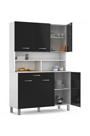 Liebe Çok Amaçlı Dolap-Mikrodalga-Erzak-Airfryer-Mutfak-Kiler Dolabı-Kahve Köşesi-Beyaz-120CM