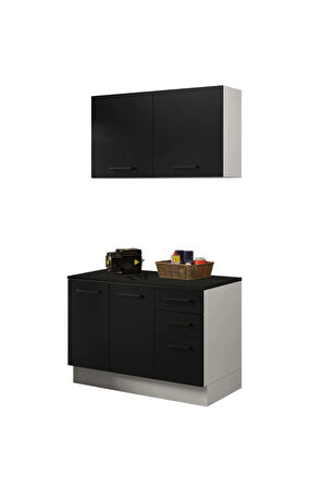 Milot Çok Amaçlı Dolap-Mikrodalga-Erzak-Airfryer-Mutfak-Kiler Dolabı-Kahve Köşesi-Beyaz-120 cm