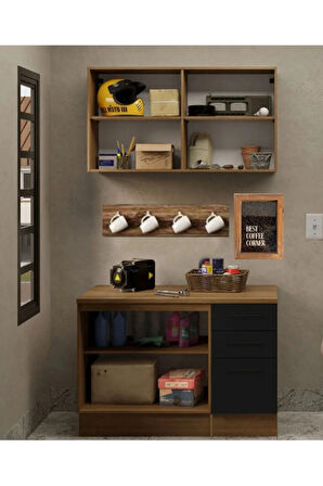 Milot Çok Amaçlı Dolap-Mikrodalga-Erzak-Airfryer-Mutfak-Kiler Dolabı-Kahve Köşesi-Beyaz-120 cm