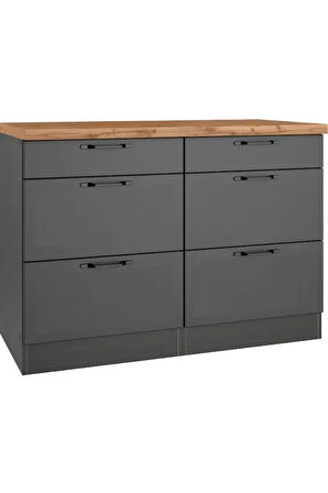 Pera 6 Çekmeceli -Mutfak Dolabı-Çok Amaçlı Dolap-Alt Modül-120cm