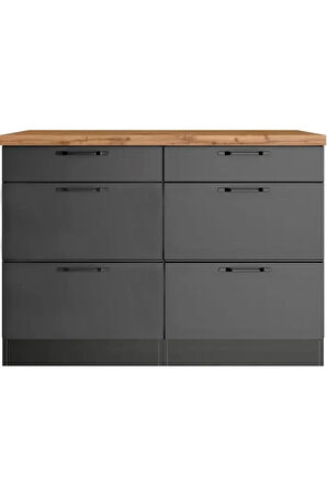 Pera 6 Çekmeceli -Mutfak Dolabı-Çok Amaçlı Dolap-Alt Modül-120cm