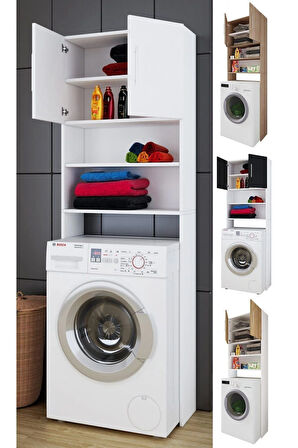 Sumru  Banyo Dolabı-Çok Amaçlı-Çamaşır Makinesi Dolabı Beyaz