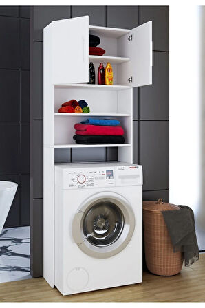 Sumru  Banyo Dolabı-Çok Amaçlı-Çamaşır Makinesi Dolabı Beyaz