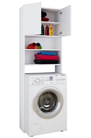 Sumru  Banyo Dolabı-Çok Amaçlı-Çamaşır Makinesi Dolabı Beyaz