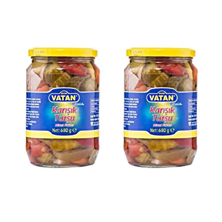 Vatan 680 gr Karışık Turşu 2 ADET