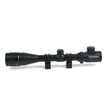 4-12x40 Aoeg Dürbün Mil Dot Kırmızı - Yeşil Lens Koruyucu