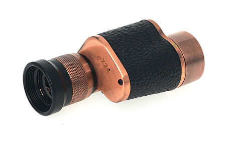 Baıgısh 6X24 Askeri Tarzi Pirinç Ve Deri Kaplamalı Deri Çantalı Monocular Dürbün Princ