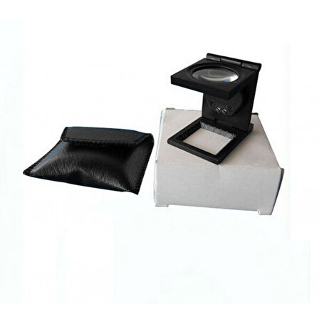 25x25 Mm Full Çelik Kaplı Katlamalı Büyüteç TH-9005B