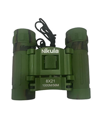 Nikula 8x21 Dürbün Kamuflaj Dürbünü 56m/1000m Kauçuk Kaplama