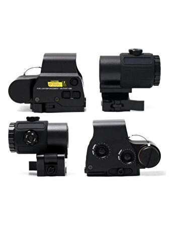 Nikula 558-G43 XPS2 Hedef İşaretleyici Red Dot - Holografik Nişangâh, 5x Büyütmeli Set-Siyah