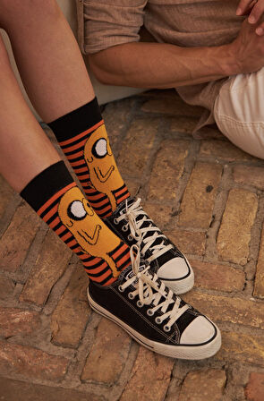 Adventure Time Jake Desenli Unisex Kolej Çorap