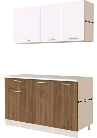 Tdesigno Imge Hazır Mutfak Dolabı 140 Cm – Tezgah Dahil