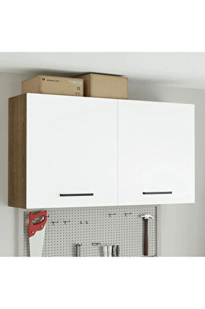 Fin Mutfak Üst Modül 120 cm Beyaz-Çok Amaçlı Dolap