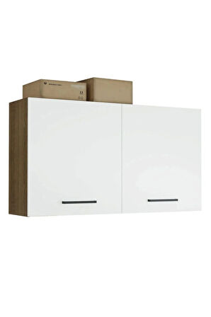 Fin Mutfak Üst Modül 120 cm Beyaz-Çok Amaçlı Dolap