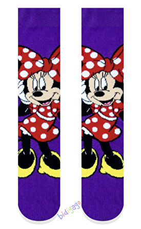 Mickey Mouse ve Minnie Mouse Desenli 2'li Arkadaş ve Sevgili Çorabı