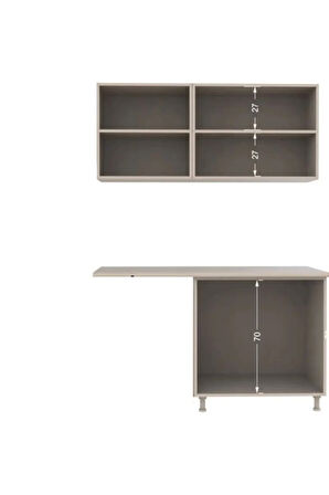 Klos Hazır Mutfak Dolabı 140 Cm -Beyaz Laminat Tezgah Dahil-Bulaşık Makinesi Yeri Mevcut-Mat