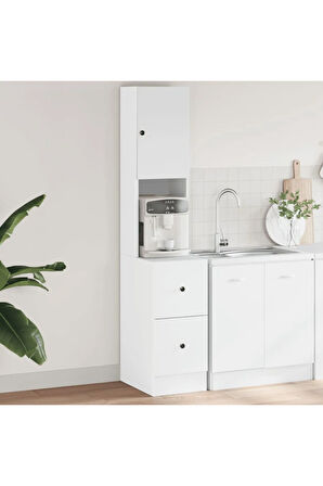 Lisa Çok Amaçlı Dolap-Mutfak-Kiler Dolabı-Kahve Köşesi-Beyaz