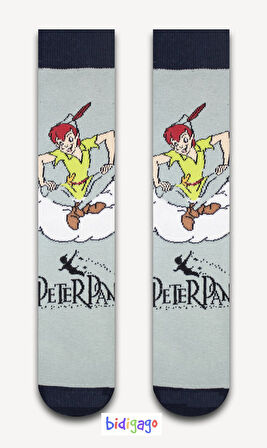 Peter Pan Desenli Unisex Kolej Çorap