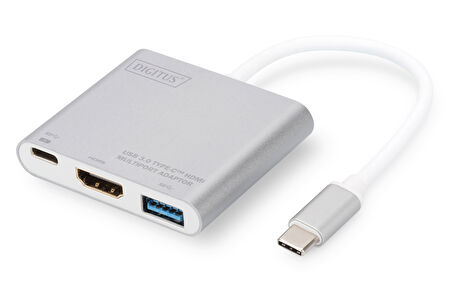 Digitus USB 3.0 (USB Tip C) &lt;-&gt; HDMI Grafik Adaptörü&lt;br&gt;
USB 3.0 Hub&lt;br&gt;
Giriş: 1 x USB Tip C erkek (bilgisayar bağlantısı) &lt;br&gt;
Çıkış: &lt;br&gt;
1 x USB 3.0 USB-A dişi &lt;br