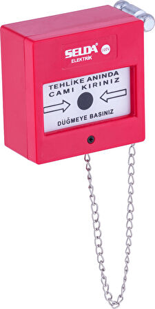 1016-Ç 220V İkaz Butonu Kare (Çekiçli)
