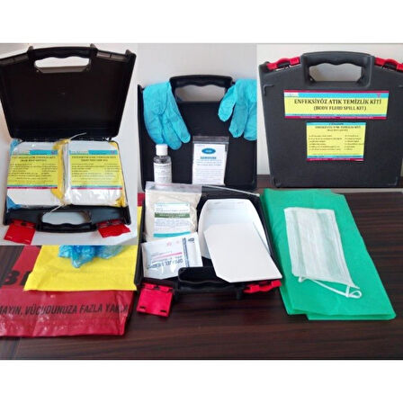 Enfeksiyöz Atık Döküntü Temizleme Kiti Body Fluid Spill Kit Tek Kullanım İçin