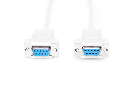 Digitus Modem Bağlantı Kablosu, D-Sub9 Dişi - D-Sub9 Dişi, 1.8 metre, vidalı, bej renk&lt;br&gt;
Digitus Zero-Modem connection cable, D-Sub9 F/F, 1.8m, snap-hoods, beige