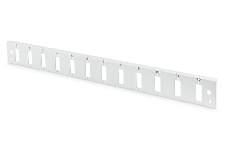 Digitus DN-96200-QL Sürgülü Boş Fiber Optik Sonlandırma Kutusu için Önpanel, Kilit Mekanizmalı, 12 x SC Duplex SC Simplex, E2000 Simplex Dikey, 1U, Vernikli Çelik Sac, Gri Renk (RAL 7035)&lt;br&gt;
Di