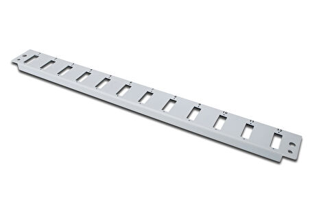 Digitus DN-96200 Sürgülü Boş Fiber Optik Sonlandırma Kutusu için Önpanel, 12 x SC, Gri RenkDigitus Fiber Optic Splice Box Front Panel, 12 x SC, Grey