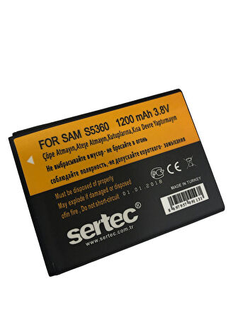 Samsung GALAXY Y Pro S5360 / B5510 Uyumlu Batarya