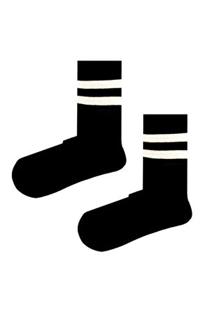 Beyaz Çizgili Tenis Çocuk Çorap