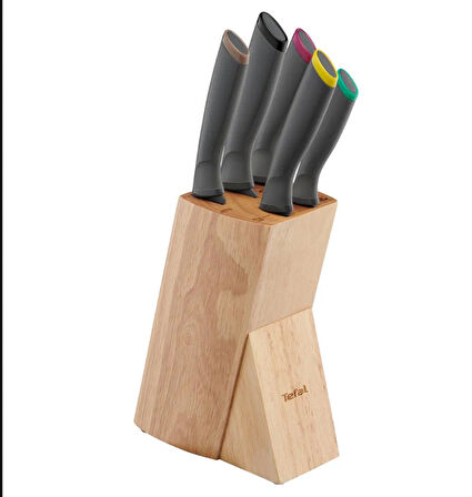Tefal Fresh Kitchen Ahşap Blok & 5 Parça Bıçak Seti