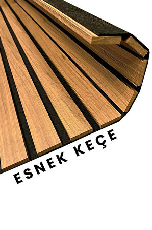 Mdf Ahşap Akustik Duvar Paneli 100x280 Cm ( Teak )
