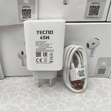 Tecno Pova Curve 5G Şarj Aleti Kablolu 45 Watt