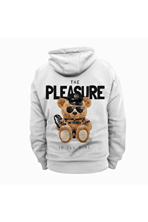 The Pleasure Baskılı Kapüşonlu Sweatshirt Hoodie Kalın Kumaş 3 İplik Şardonlu