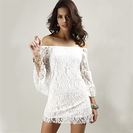 Tegan TP101225 Dantelli Elbise