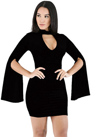 Tegan TP101395 Kesik Kol Alımlı Elbise