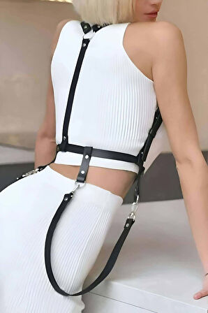 Elbise Üzeri Askılı Deri Kemer Harness - APFT1171