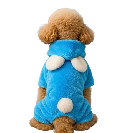 Gedyco Teidi Mavi Peluş Küçük Irk Köpek Tulumu