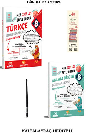 Sinan Kuzucu 8. Sınıf Türkçe- Anlam Bilgisi  Soru Bankası 2025 (KALEM+AYRAÇ HEDİYELİ) 2 KİTAP