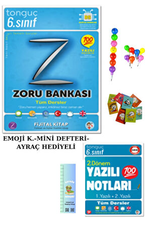 Tonguç 6. Sınıf  2. Dönem 1 ve 2. Yazılı Notları-Zoru Bankası Tüm Dersler (EMOJİ+MİNİ D.+ TIRTIL A.)