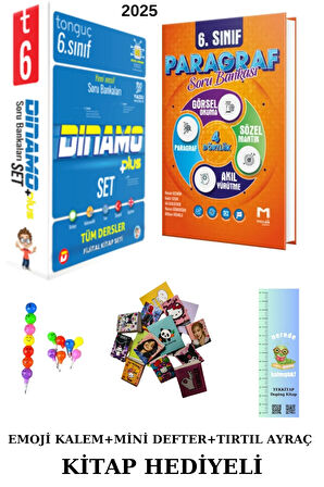 Tonguç 6. Sınıf Dinamo Tüm Dersler SB Set +PARAGRAF (Mozaik +KİTAP+EMOJİ KALEM+MİNİ D+TIRTIL AYRAÇ)