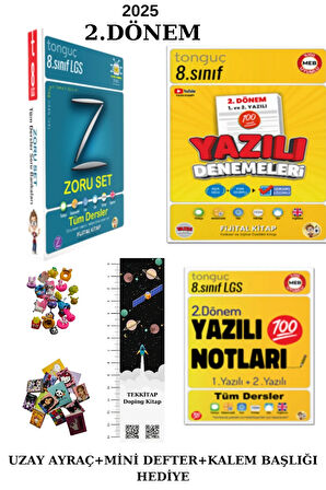 Tonguç 7. Sınıf Zoru TD. - Yazılı Notları-Yazılı Denemeleri 2. DÖNEM (6KİTAP) (UZAY+MİNİ+K.BAŞLIĞI)